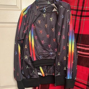 Jeffrey Star Black with Rainbow Track Suit